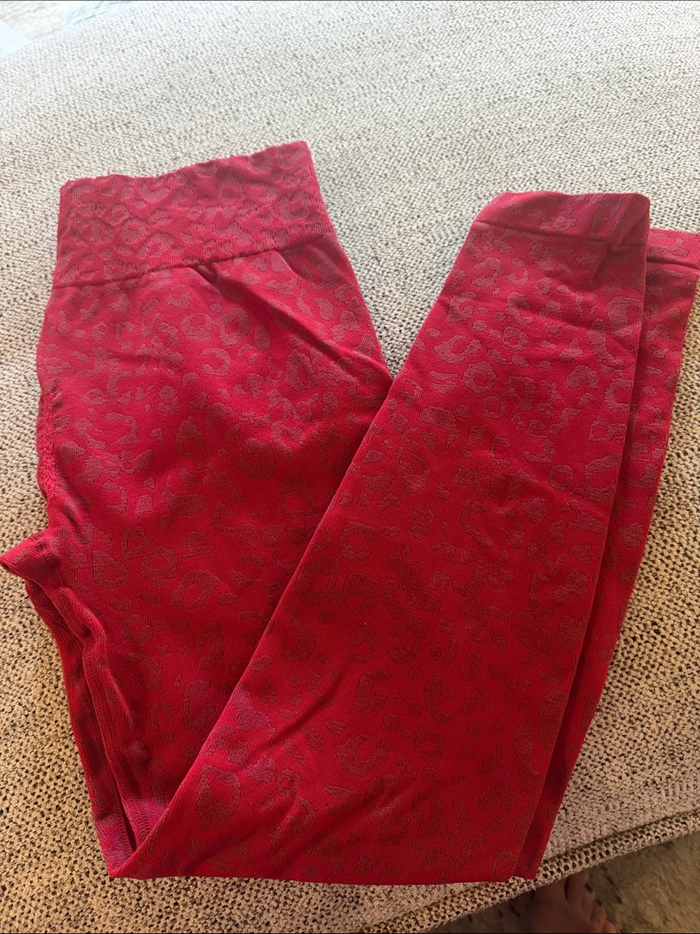 Red Leopard Print Leggings